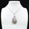 Ciondolo goccia di lepidolite - 1