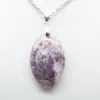 Ciondolo ovale in lepidolite - 2