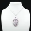 Ciondolo ovale in lepidolite - 1