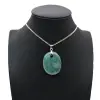 Pendente in amazzonite di forma ovale - 0