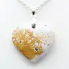 Ciondolo a forma di cuore in diaspro orbicolare - 2