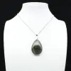 Ciondolo a goccia in labradorite - 1