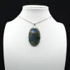 Ciondolo ovale in labradorite - 0