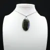 Ciondolo ovale in labradorite - 0