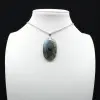 Ciondolo ovale in labradorite - 0