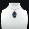 Ciondolo ovale in labradorite - 0