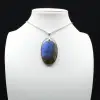 Ciondolo ovale in labradorite - 0