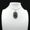 Ciondolo ovale in labradorite - 0