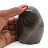 Pietra di luna nera lucidata - 1