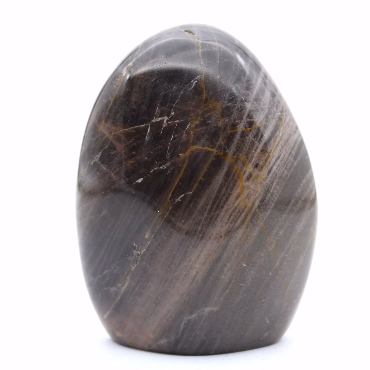 Pietra di luna nera lucidata