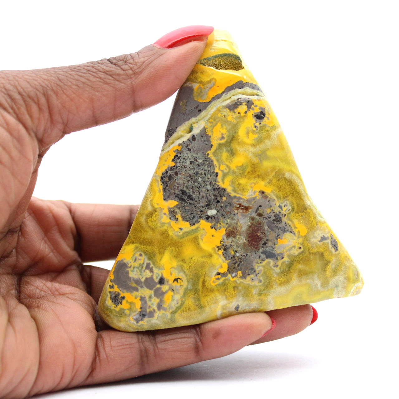 Ornamento di diaspro a forma di bombo: bellezza minerale dall'Indonesia