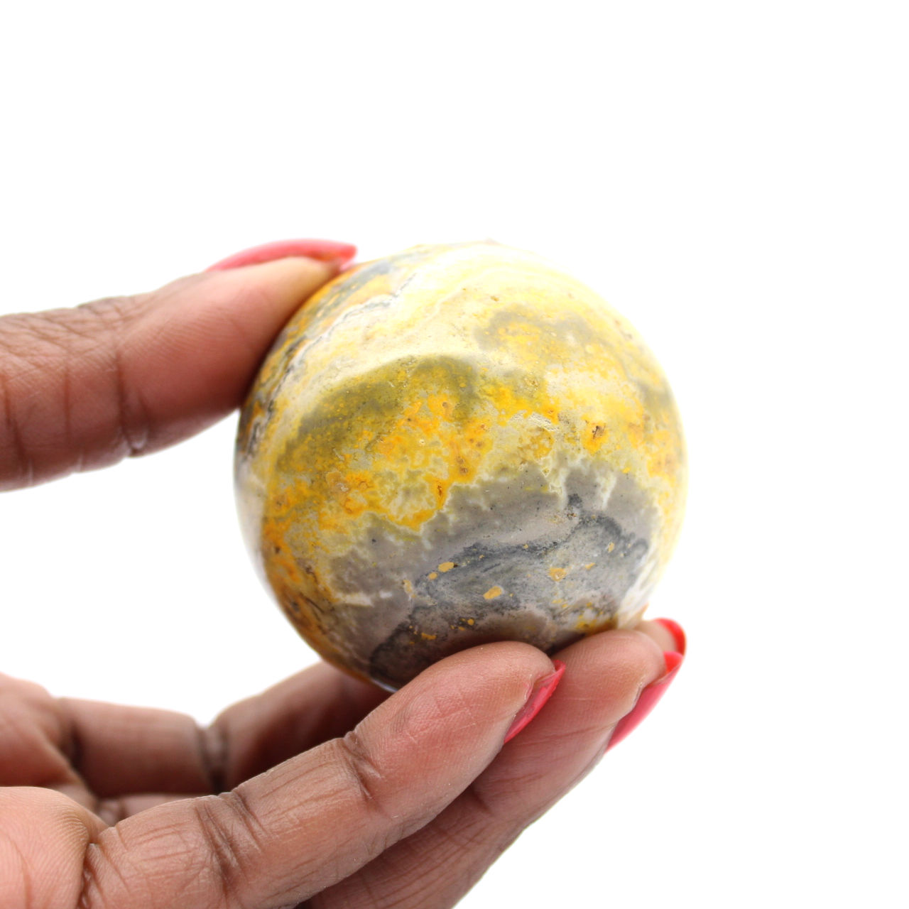 Sfera di diaspro Bumblebee: oggetto da collezione dall'Indonesia