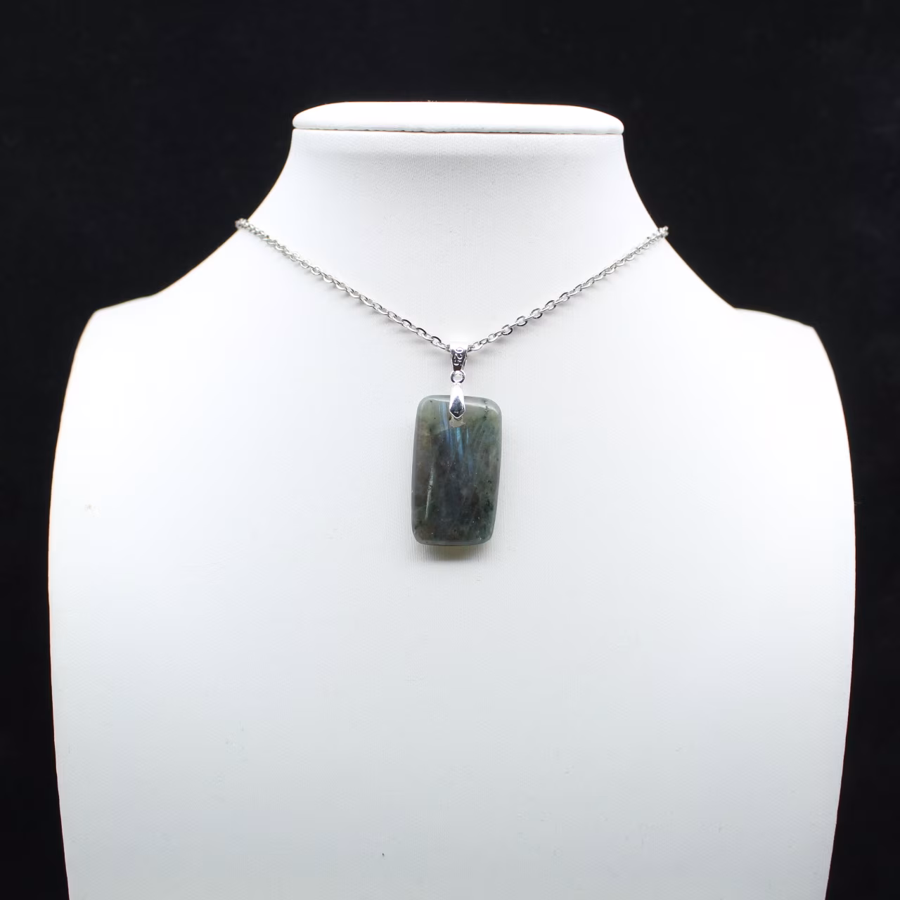 Pendente rettangolare in labradorite