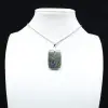 Pendente rettangolare in labradorite - 0