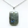 Pendente rettangolare in labradorite - 1