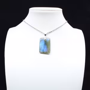 Pendente rettangolare in labradorite