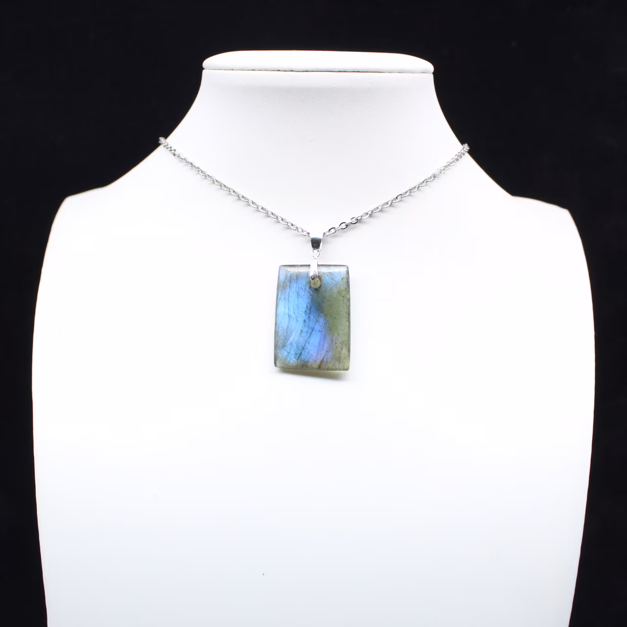Pendente rettangolare in labradorite