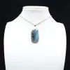 Pendente rettangolare in labradorite - 0