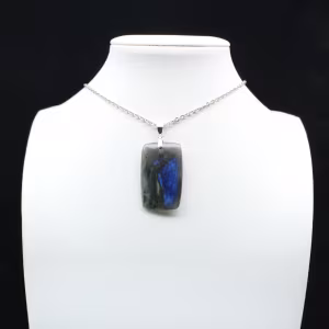 Pendente rettangolare in labradorite