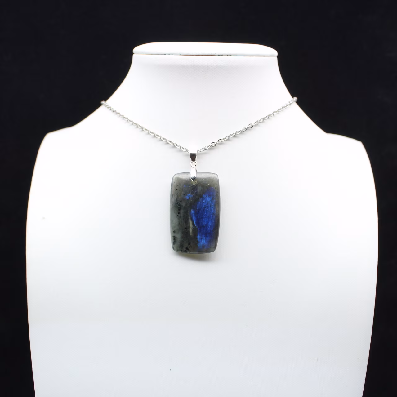 Pendente rettangolare in labradorite