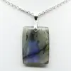 Pendente rettangolare in labradorite - 1