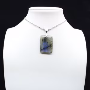 Pendente rettangolare in labradorite