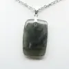 Pendente rettangolare in labradorite - 1