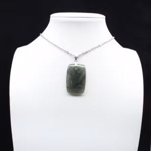 Pendente rettangolare in labradorite