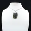Pendente rettangolare in labradorite - 0