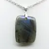 Pendente rettangolare in labradorite - 1