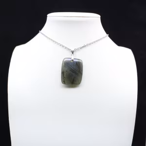 Pendente rettangolare in labradorite