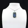 Pendente rettangolare in labradorite - 0