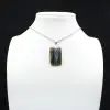 Pendente rettangolare in labradorite - 0