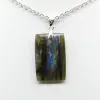 Pendente rettangolare in labradorite - 1
