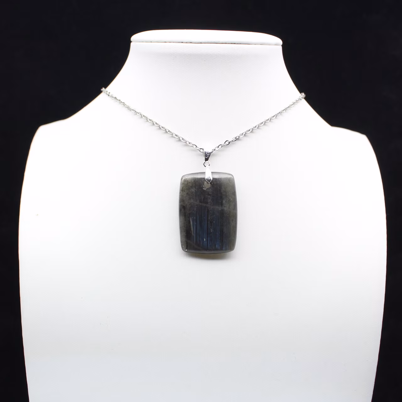 Pendente rettangolare in labradorite