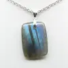 Pendente rettangolare in labradorite - 2