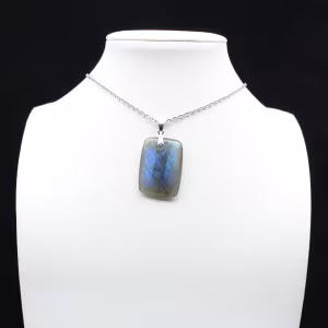 Pendente rettangolare in labradorite