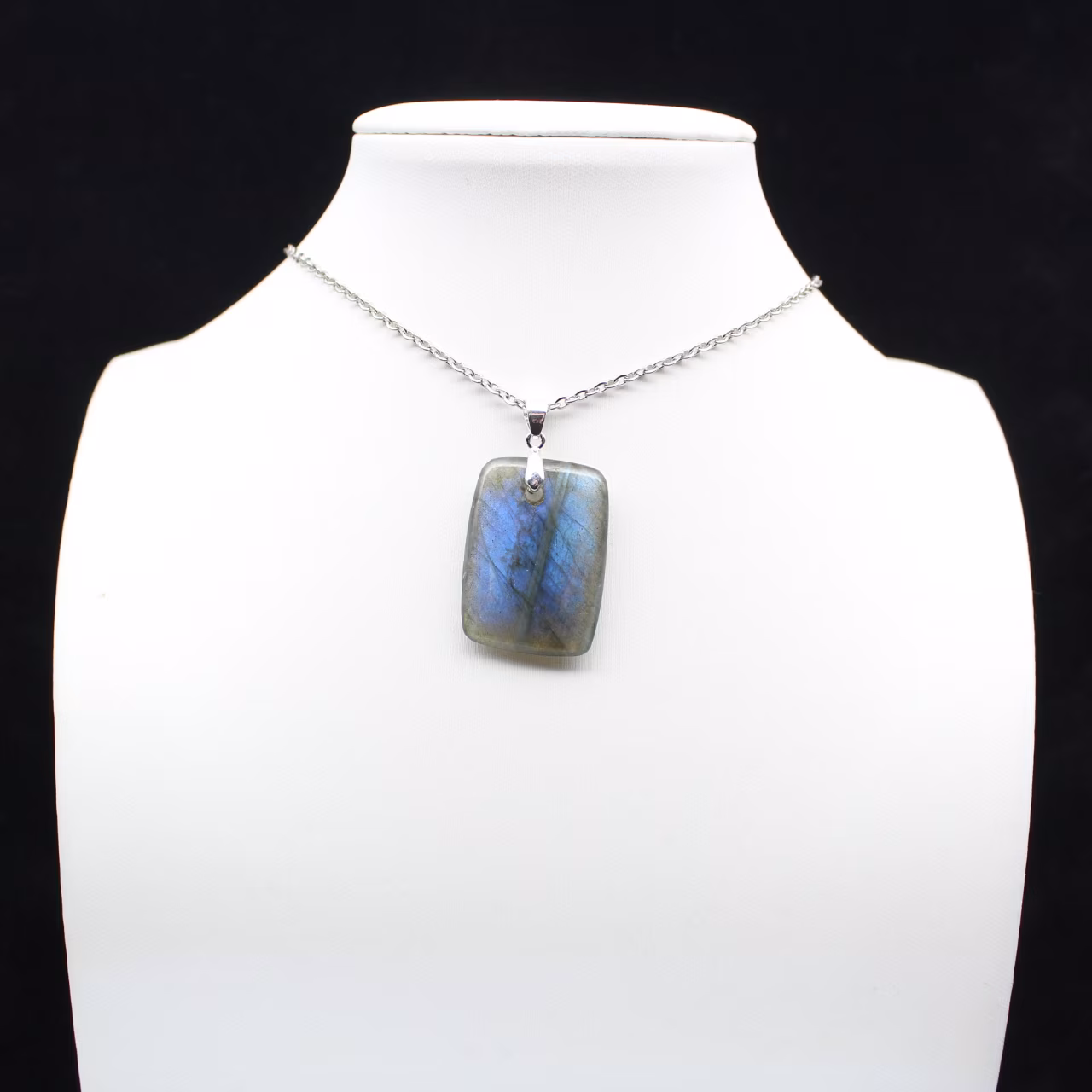 Pendente rettangolare in labradorite