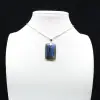 Pendente rettangolare in labradorite - 6