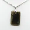 Pendente rettangolare in labradorite - 2