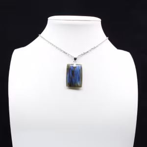 Pendente rettangolare in labradorite