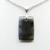 Pendente rettangolare in labradorite - 1