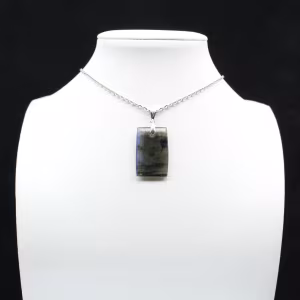 Pendente rettangolare in labradorite