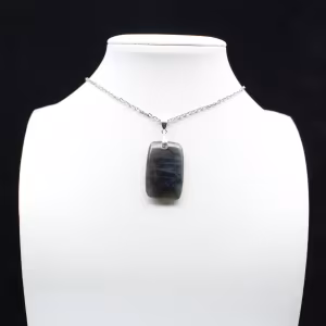 Pendente rettangolare in labradorite