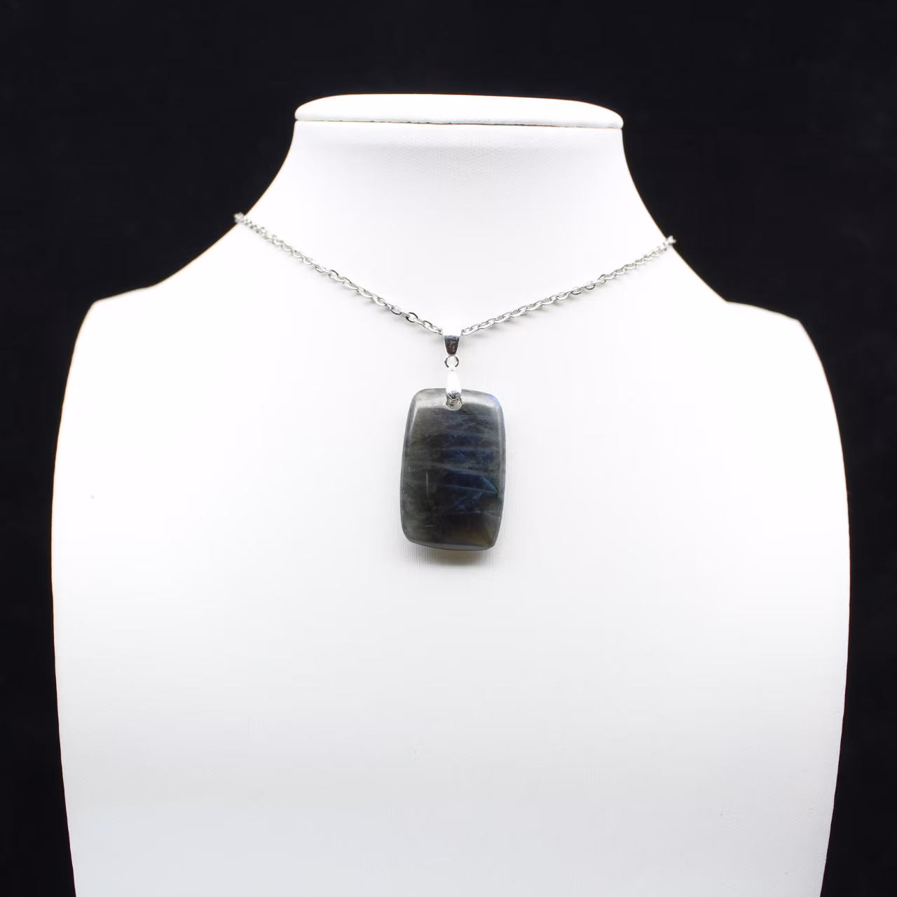 Pendente rettangolare in labradorite