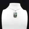 Pendente rettangolare in labradorite - 9