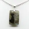 Pendente rettangolare in labradorite - 2