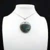 Ciondolo rotondo in labradorite - 0