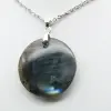 Ciondolo rotondo in labradorite - 1