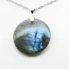 Ciondolo rotondo in labradorite - 2